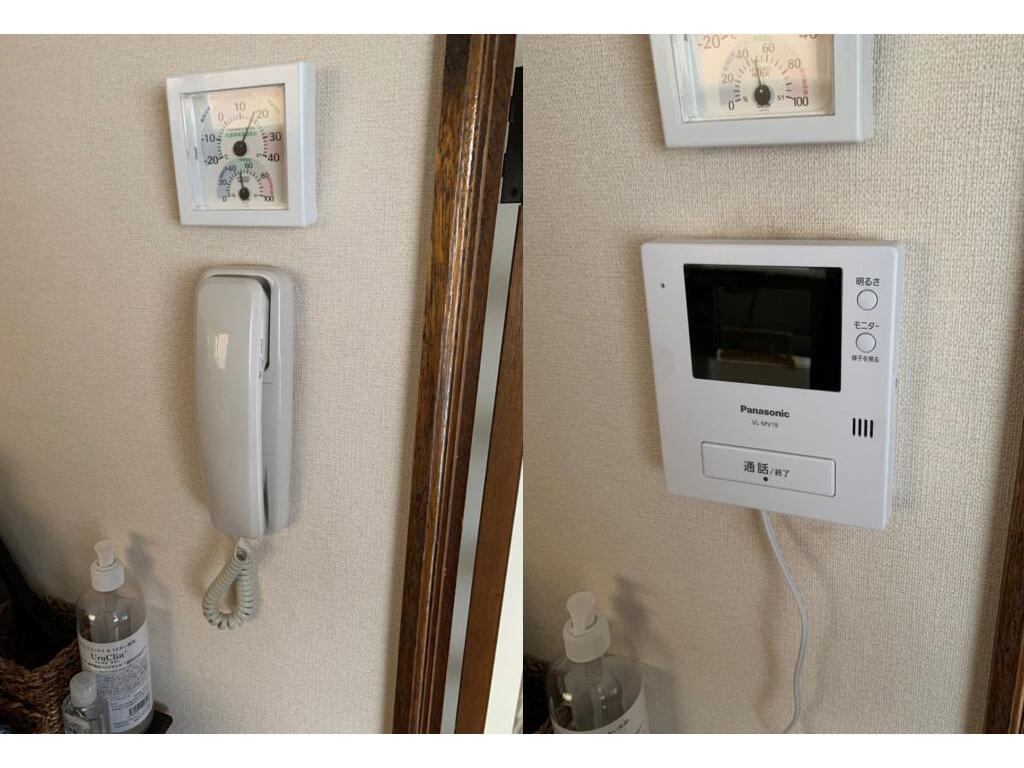 北海道札幌市厚別区【戸建リフォーム】モニターフォンの取り付け-img