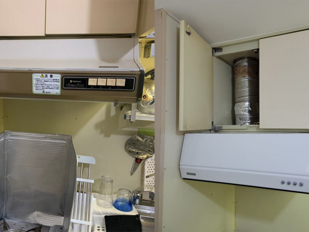 北海道札幌市豊平区【賃貸リフォーム】キッチン換気扇の交換-img