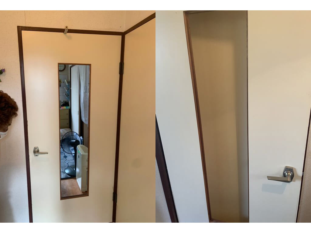 北海道札幌市手稲区【戸建リフォーム】居間のドアガラス交換-img