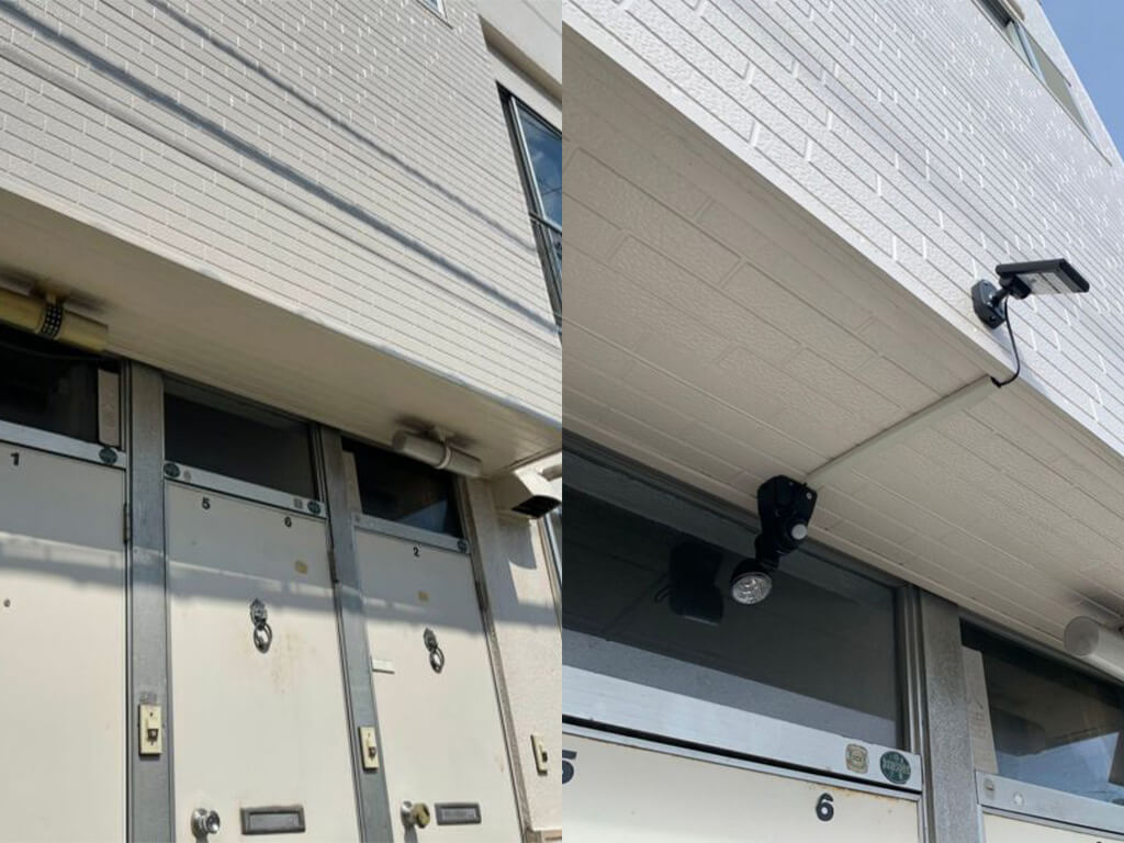 北海道三笠市【賃貸リフォーム】玄関ライト新品取り付け-img