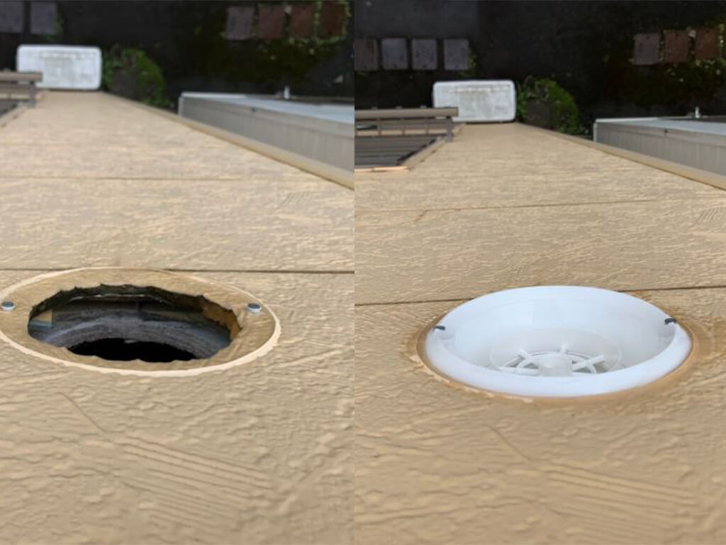 北海道江別市【賃貸リフォーム】換気口の取付-img