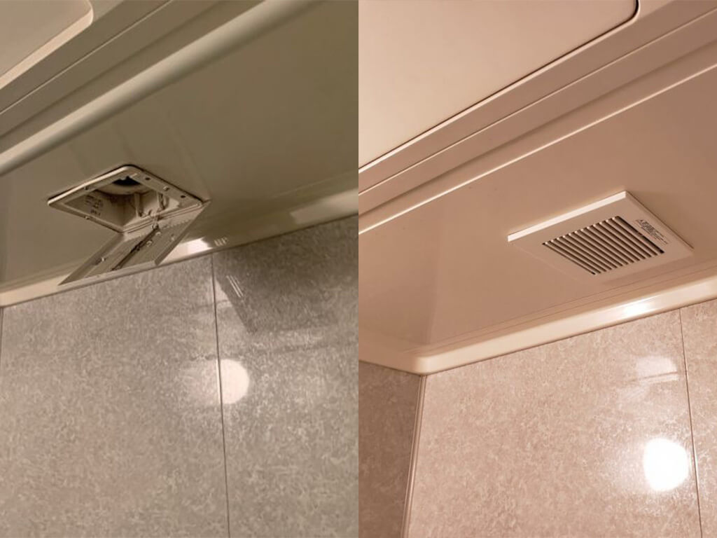 北海道札幌市北区【賃貸リフォーム】風呂場換気扇の交換-img