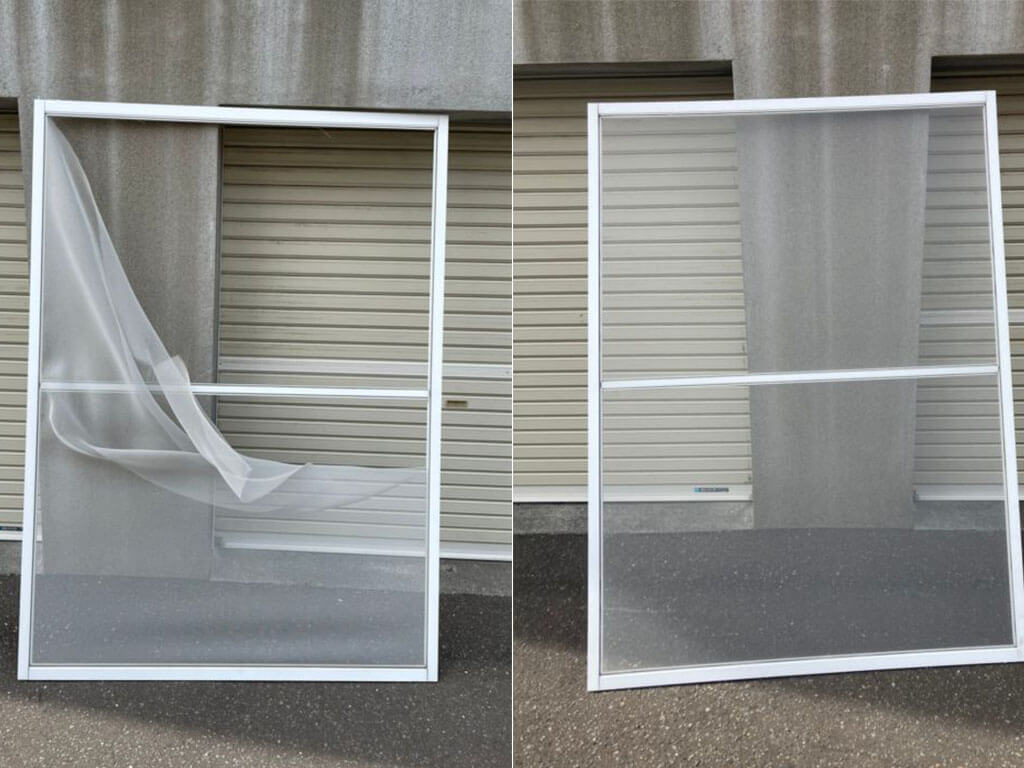 北海道岩見沢市【賃貸リフォーム】網戸が破損したため網戸交換-img