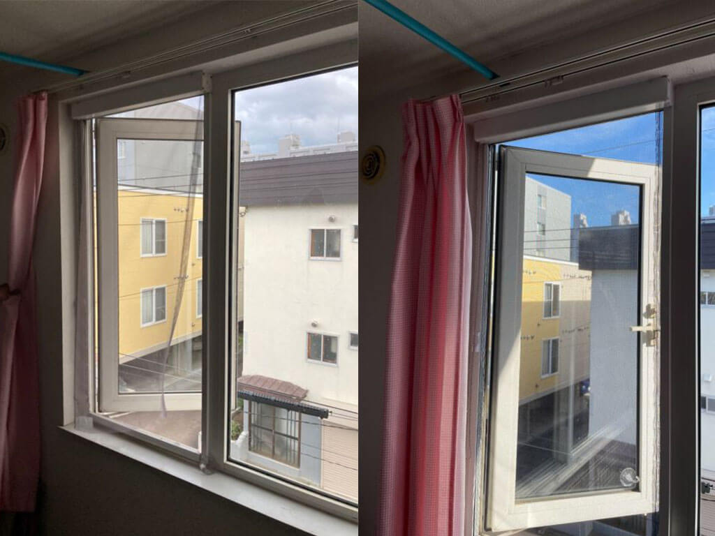 北海道江別市【賃貸リフォーム】網戸の取替-img