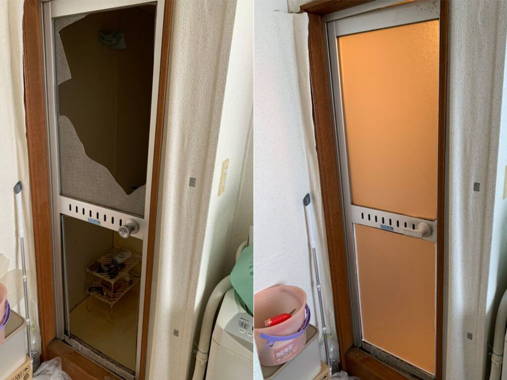 北海道札幌市北区【賃貸リフォーム】浴室ドアの交換-img