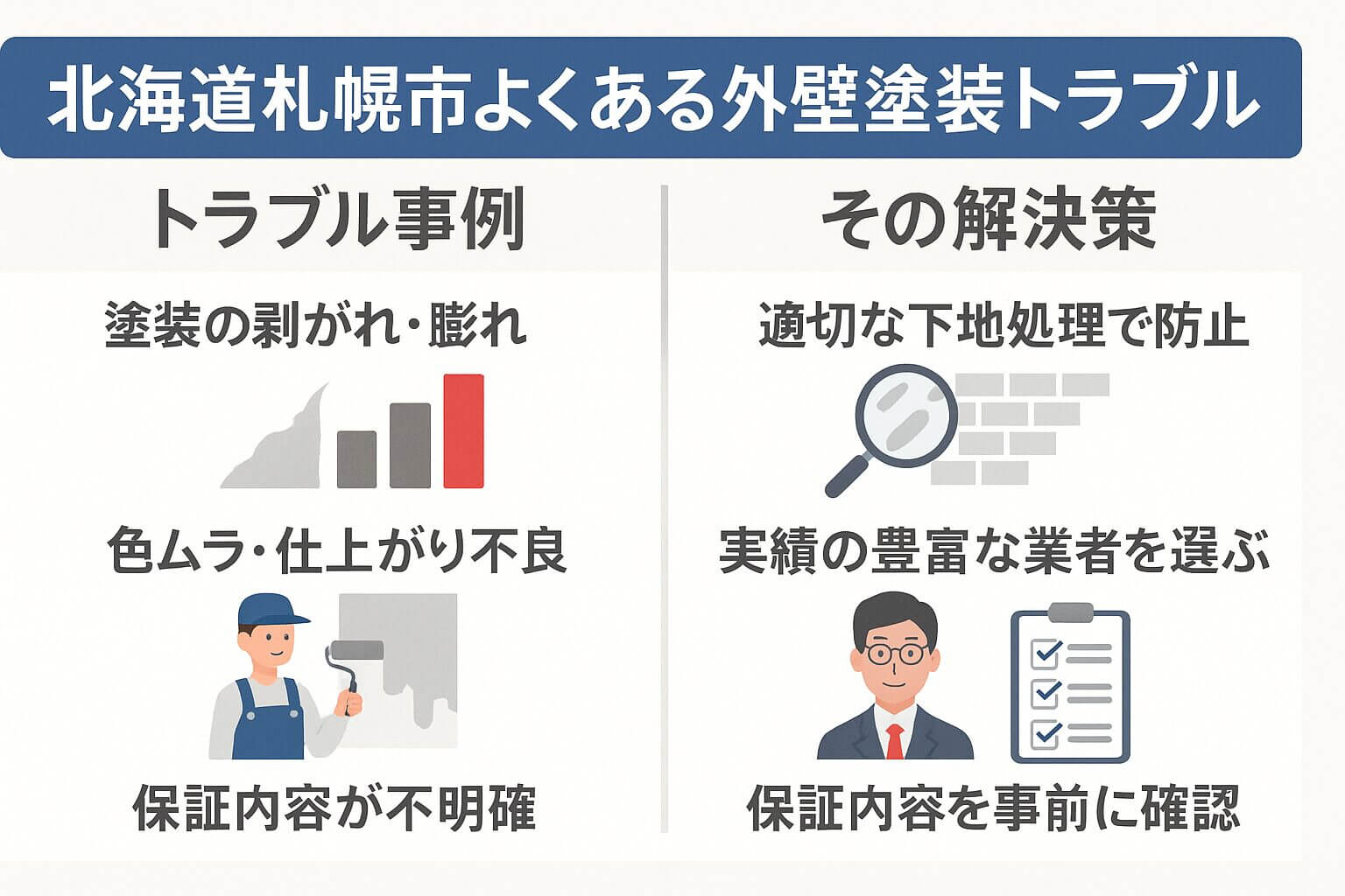 札幌市で実際に多い外壁塗装トラブル事例とは?