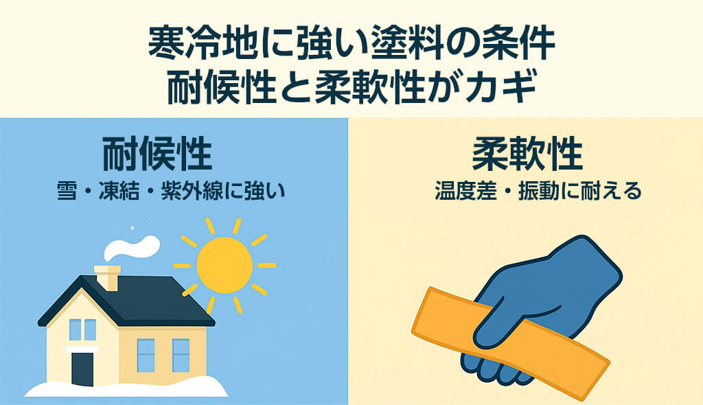 寒冷地に強い塗料の条件とは？｜耐候性と柔軟性がカギ