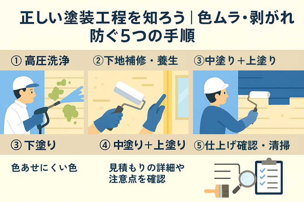 正しい塗装工程を知ろう｜色ムラ・剥がれを防ぐ5つの手順