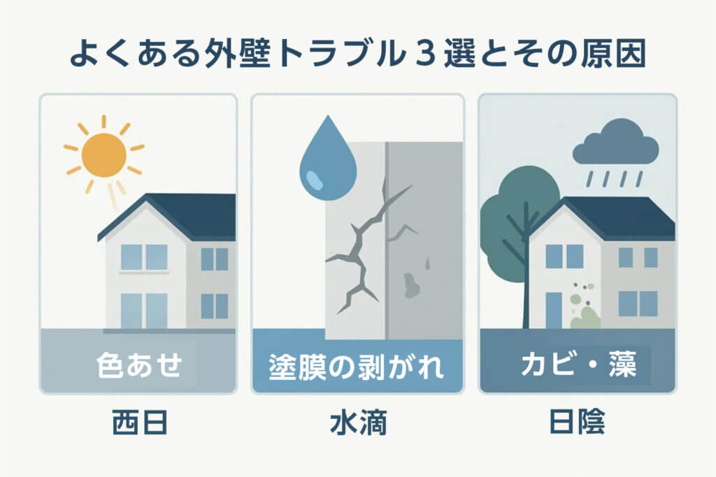 「よくある外壁トラブル3選とその原因」