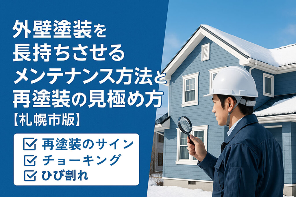 外壁塗装を長持ちさせるメンテナンス方法とは？｜札幌市の戸建て必見の対策とプロのコツ