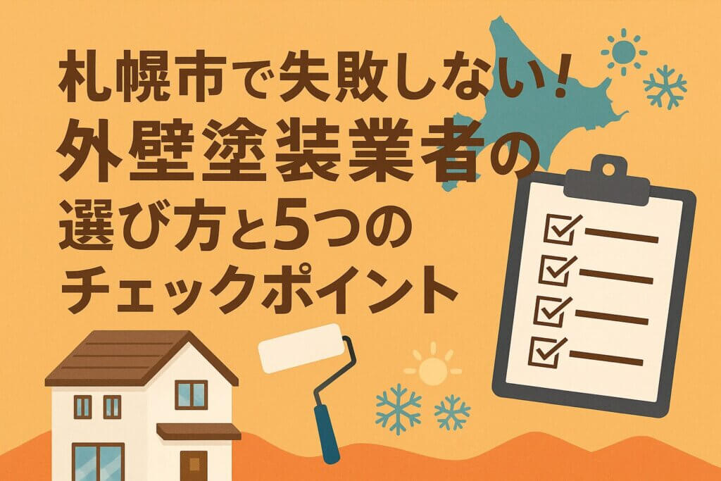 札幌市で失敗しない外壁塗装業者の選び方とチェックポイント