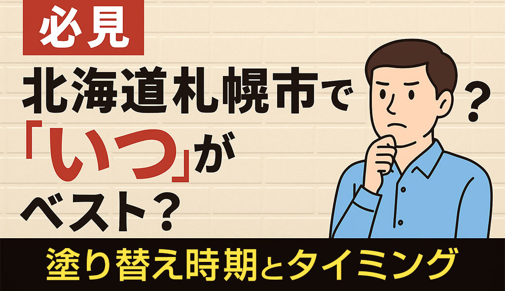 【必見】北海道札幌市で外壁塗装は「いつ」がベスト？知らないと損する【塗り替え時期とタイミング】