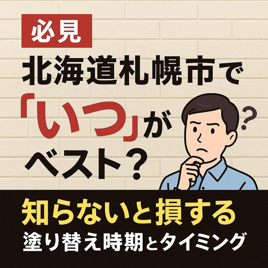 【必見】北海道札幌市で外壁塗装は「いつ」がベスト?知らないと損する【塗り替え時期とタイミング】