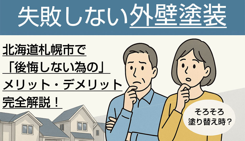 【失敗しない外壁塗装】北海道札幌市で「後悔しないための」メリット・デメリット完全解説！