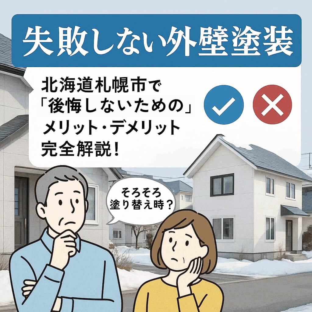 【失敗しない外壁塗装】北海道札幌市で「後悔しないための」メリット・デメリット完全解説!