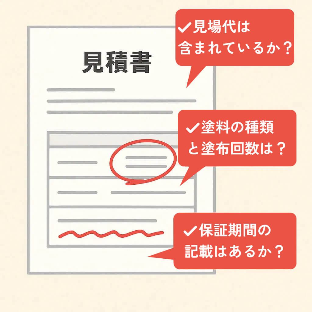 外壁塗装の見積書チェックポイント