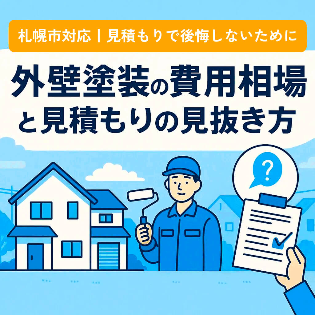 札幌市の外壁塗装費用相場と【後悔しない見積もりの取り方】