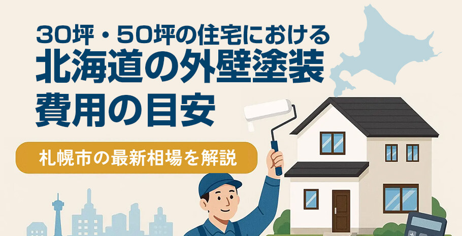 30坪・50坪の住宅における北海道の外壁塗装費用の目安【札幌市の最新相場を解説】」