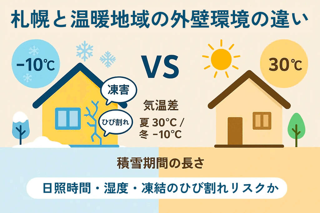 札幌市の外壁塗料選びは「寒冷地対応」が必須!