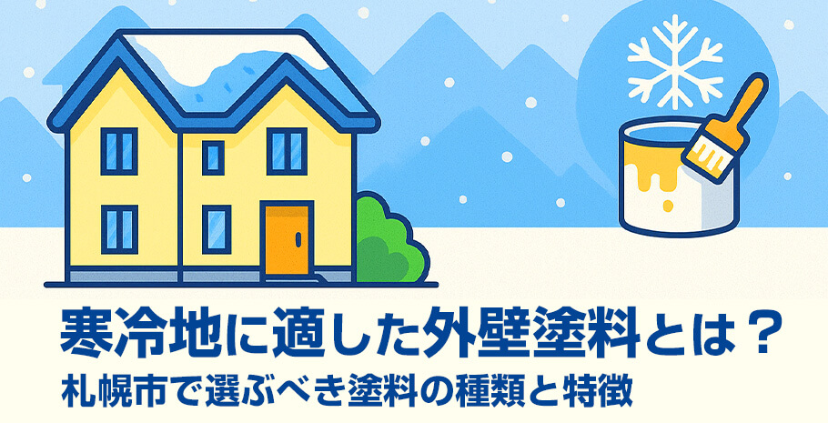 寒冷地に適した外壁塗料とは?札幌市で選ぶべき塗料の種類と特徴【後悔しない塗装選び】