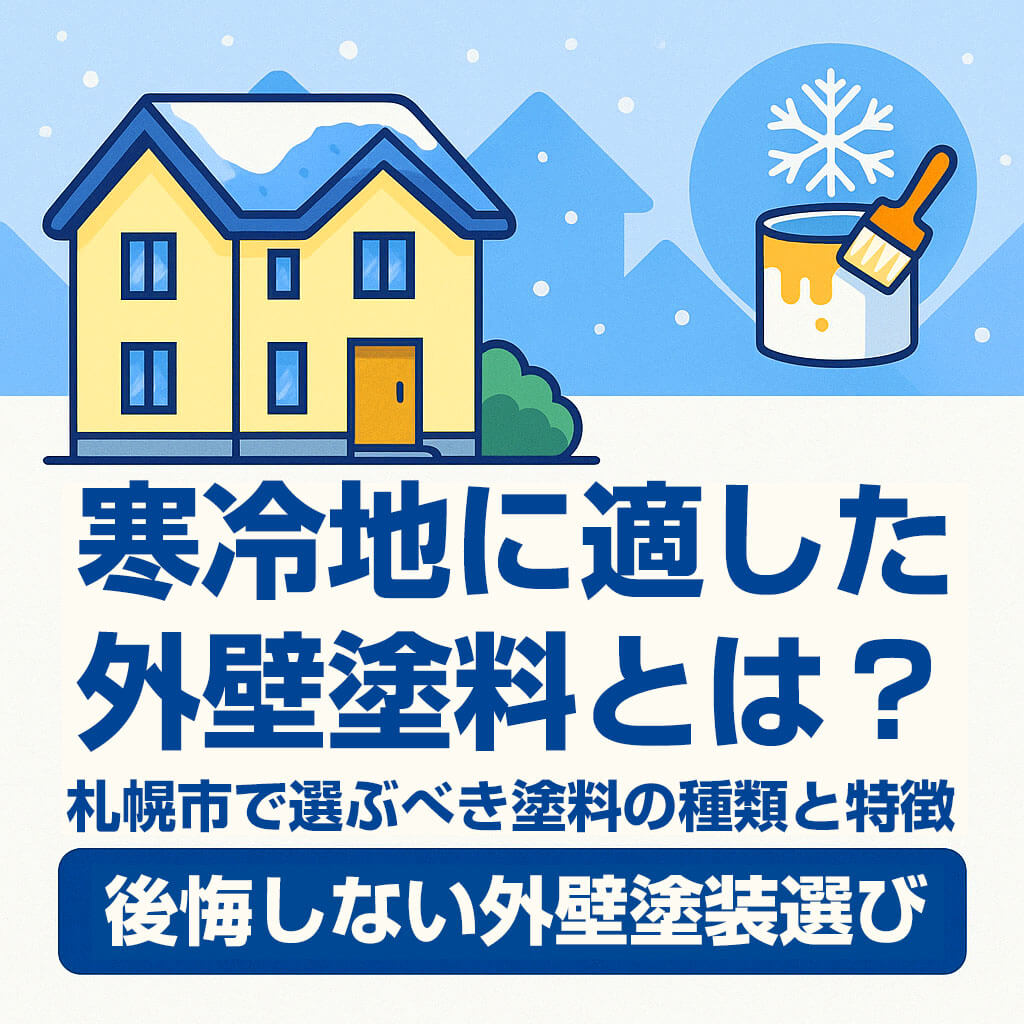 寒冷地に適した外壁塗料とは?札幌市で選ぶべき塗料の種類と特徴【後悔しない塗装選び】