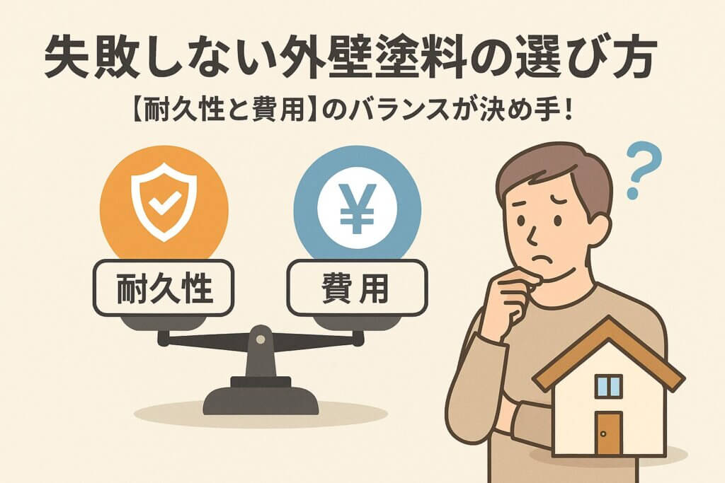 失敗しない外壁塗料の選び方｜【耐久性と費用】のバランスが決め手！