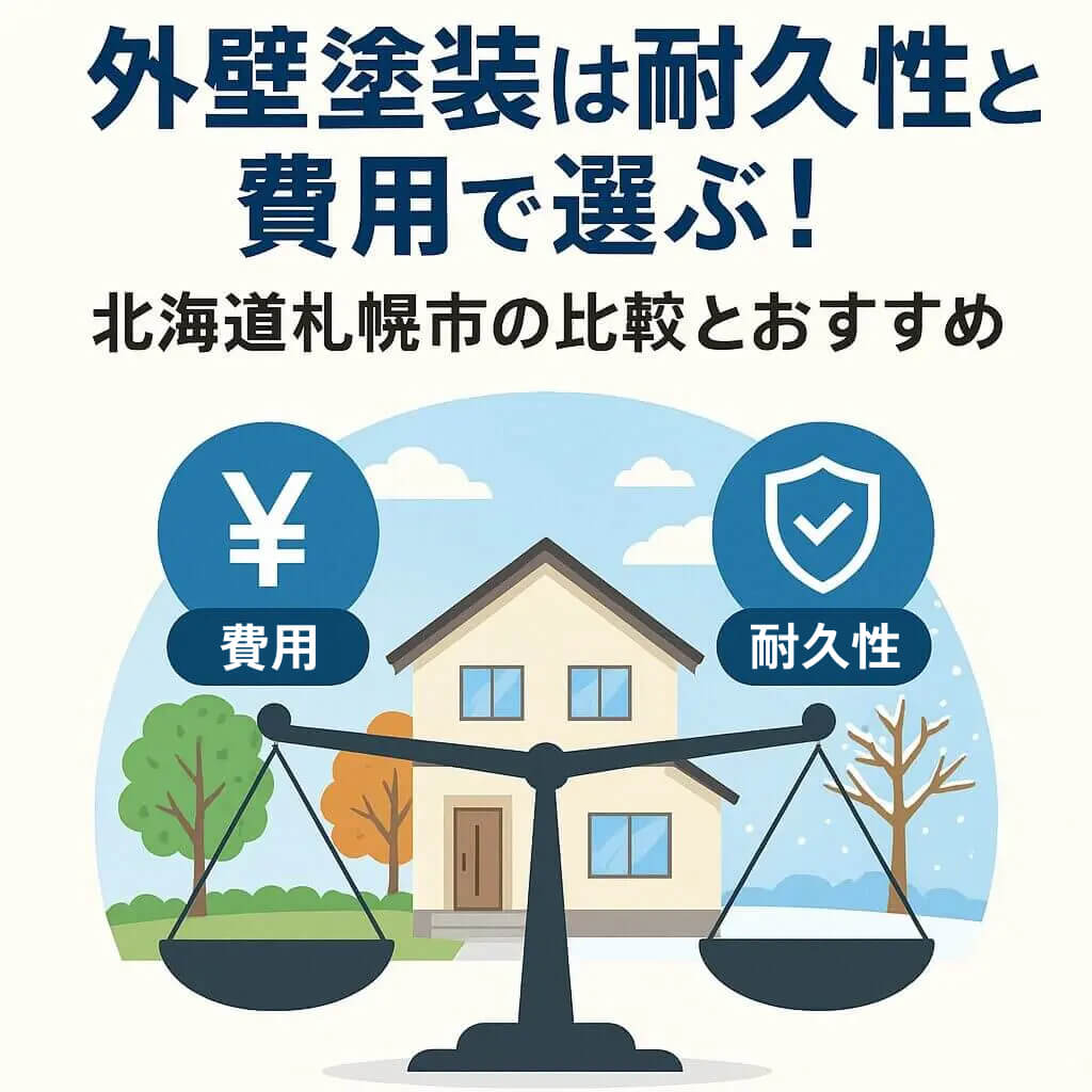 外壁塗装は【耐久性と費用】で選ぶ！北海道札幌市の塗料比較とおすすめポイント
