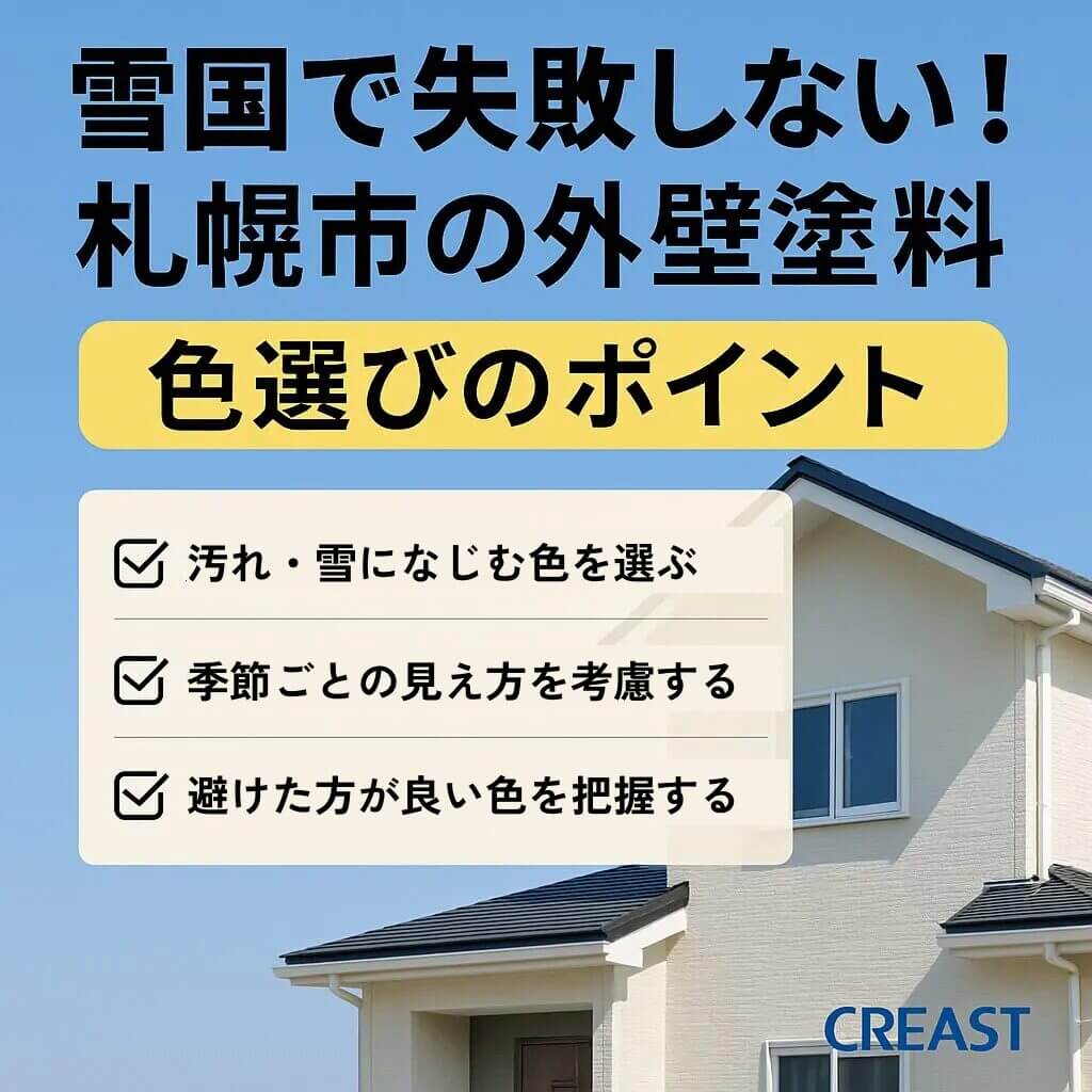 雪国で失敗しない!札幌市の外壁塗料の色選びのポイント