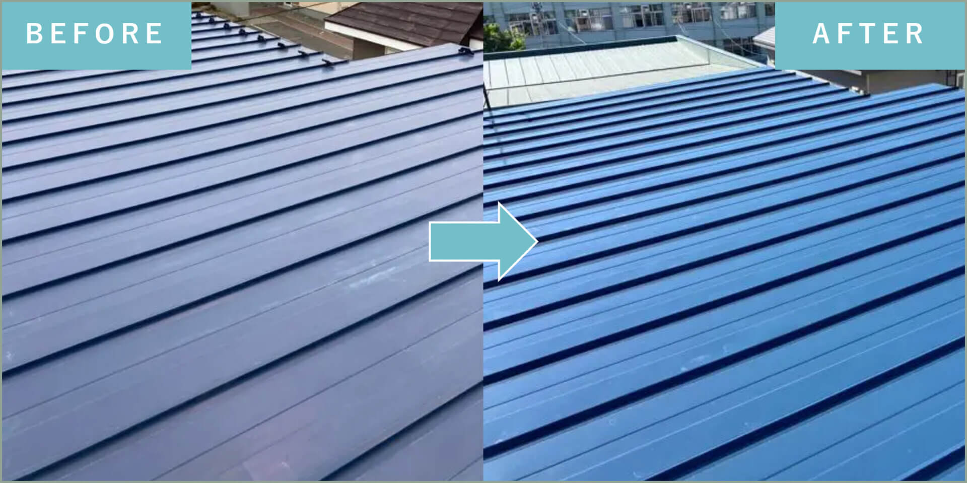 【北海道札幌市北区】戸建ての屋根の塗装工事のビフォーアフター画像